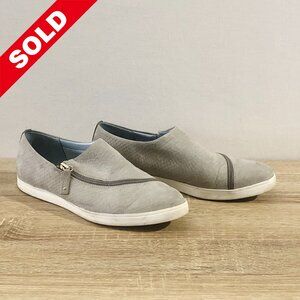 Dr Scholl's Women' Size 8 Gray Cool Fit Memory Foam Loafers Suede Uppers Shoes